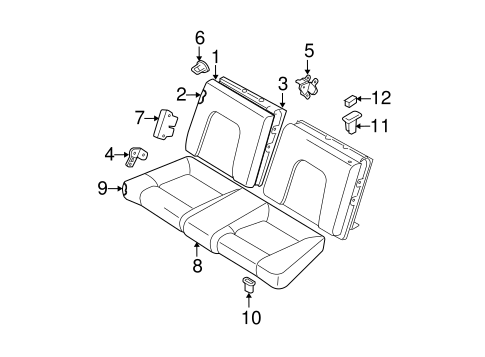 Tiburon REAR SEAT COMPONENTS