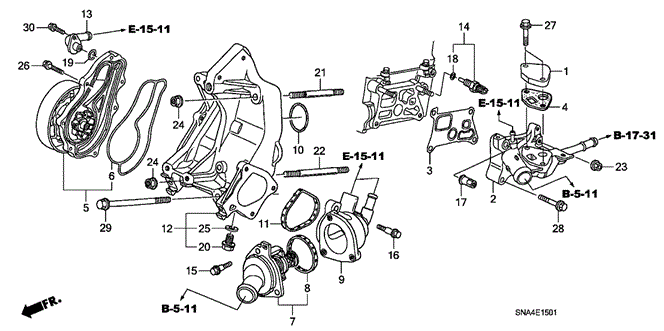 CIVIC SEDAN WATER PUMP (2.0L)