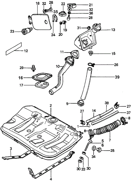 ELECTRICAL / EXHAUST / HEATER / FUEL/FUEL TANK for 1981 Honda ACCORD HATCHBACK #1