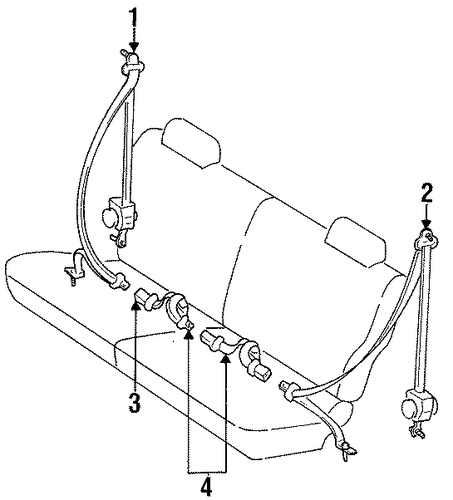 LX450 REAR SEAT BELTS