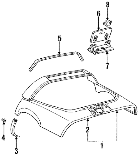 Corvette REAR UPPER BODY