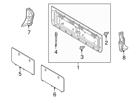 Land Cruiser INTERIOR TRIM - TAIL GATE