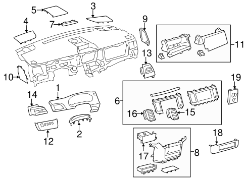 Sienna INSTRUMENT PANEL COMPONENTS