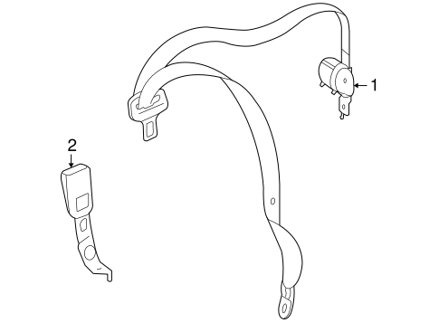 GL320 REAR SEAT BELTS