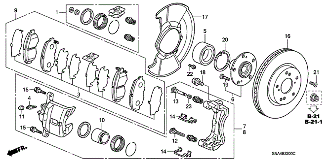 CIVIC SEDAN FRONT BRAKE (1.8L)