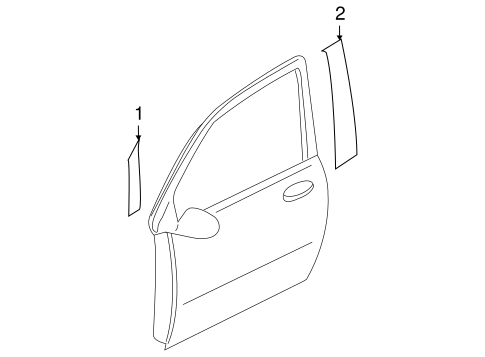 Endeavor EXTERIOR TRIM - FRONT DOOR