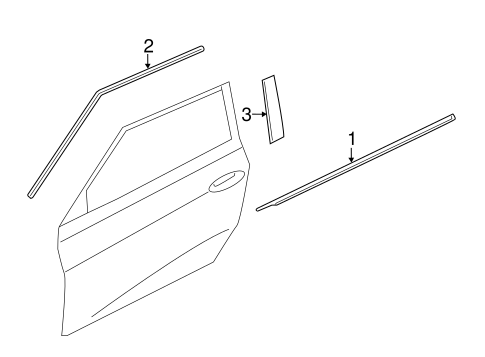 Veloster EXTERIOR TRIM - FRONT DOOR