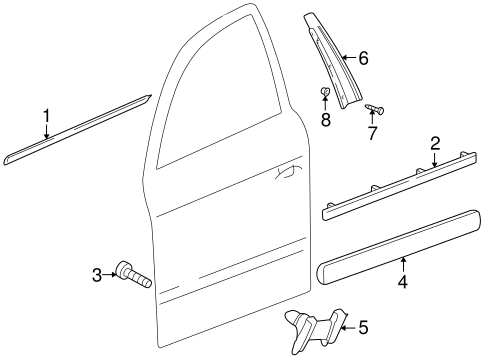 Passat EXTERIOR TRIM - FRONT DOOR