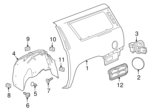 Escalade ESV QUARTER PANEL & COMPONENTS