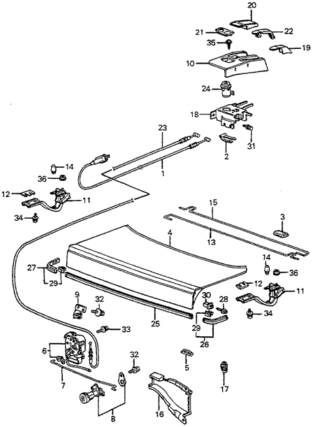 BODY / AIR CONDITIONING/TRUNK 4DR for 1982 Honda ACCORD SEDAN #1