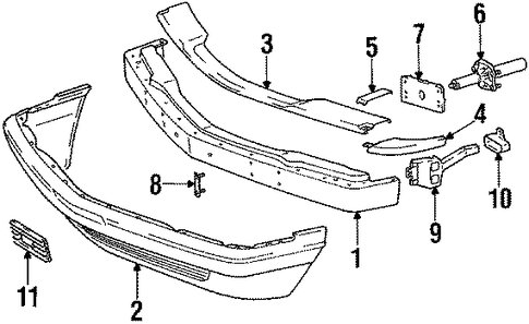 300SD BUMPER & COMPONENTS - FRONT