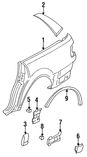 100 Quattro QUARTER PANEL & COMPONENTS 2