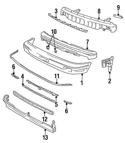 ES250 BUMPER & COMPONENTS - FRONT