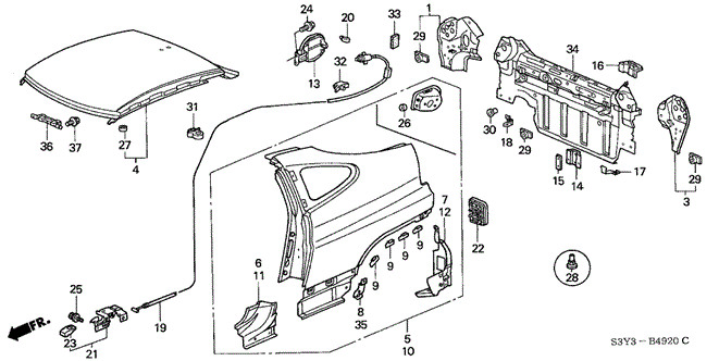 BODY / AIR CONDITIONING/OUTER PANEL for 2002 Honda INSIGHT #1