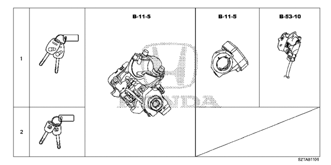 CR-Z KEY CYLINDER SET