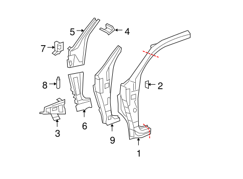 Tundra HINGE PILLAR