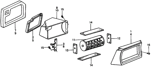 INTERIOR / BUMPER/FRESH AIR VENTS for 1977 Honda CIVIC 1200 COUPE #1