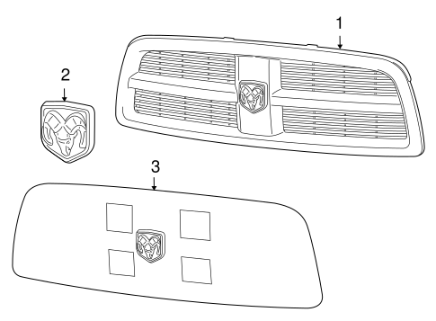Ram 3500 GRILLE & COMPONENTS