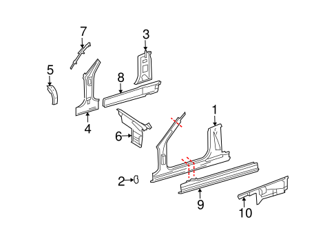 CLK320 HINGE PILLAR