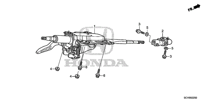 CHASSIS/STEERING COLUMN for 2011 Honda ELEMENT #1