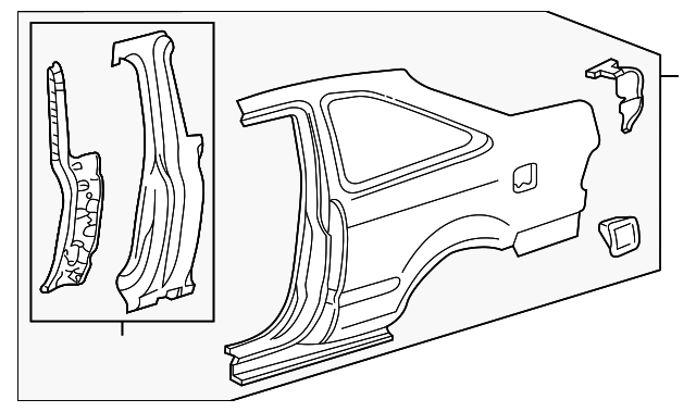 04646-S02-A12ZZ PANEL SET, L. RR. (OUTER)