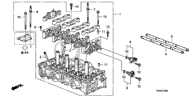 ENGINE/CYLINDER HEAD (L4) for 2010 Honda ACCORD COUPE #1