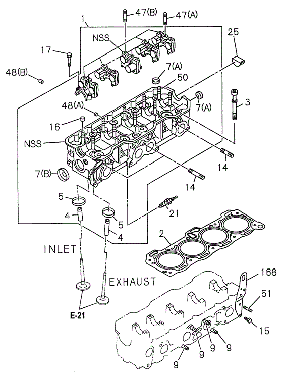 ENGINE/CYLINDER HEAD (DX) for 1994 Honda PASSPORT #1
