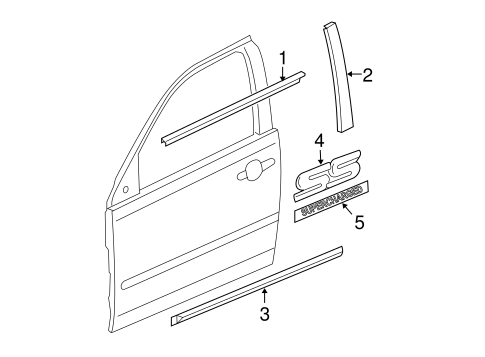 Cobalt EXTERIOR TRIM - DOOR