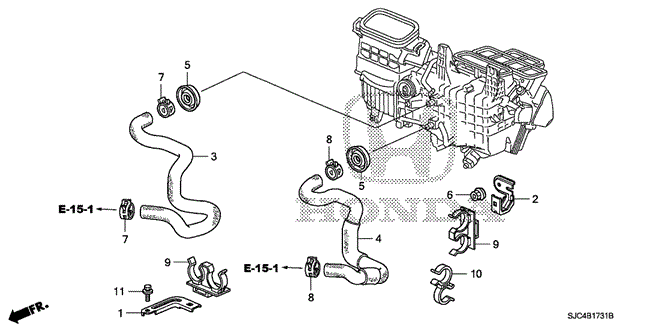 ELECTRICAL / EXHAUST / HEATER / FUEL/WATER HOSE (2) for 2013 Honda RIDGELINE #1