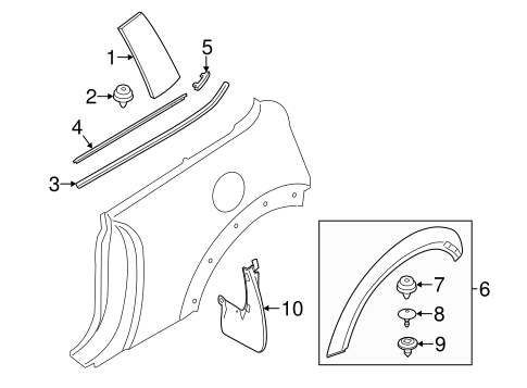 Cooper EXTERIOR TRIM - QUARTER PANEL
