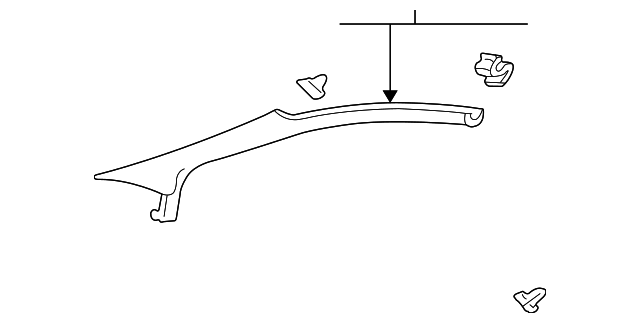 10410021 Деталь WNDSHLD PLR TRIM, LEFT