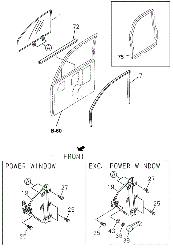 GLASS RUN, R. FR. DOOR - 2002 Honda PASSPORT (8972132612) GLASS RUN, R. FR. DOOR - 2002 Honda PASSPORT (8972132612)