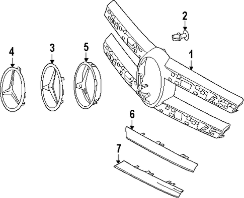 GL550 GRILLE & COMPONENTS