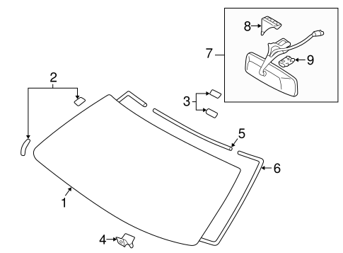 LS430 GLASS - WINDSHIELD