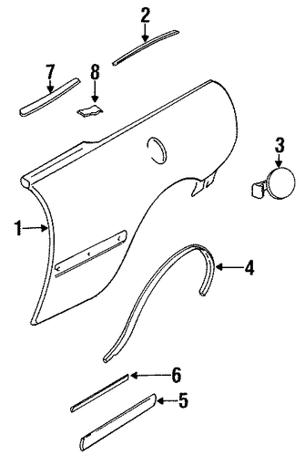 Riviera EXTERIOR TRIM - QUARTER PANEL
