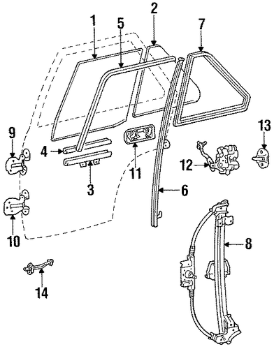 Colt GLASS - REAR DOOR 2