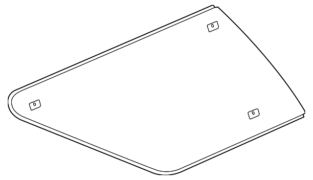 25818880 Деталь QUARTER GLASS, RIGHT