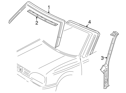 Cabrio WINDSHIELD HEADER & COMPONENTS