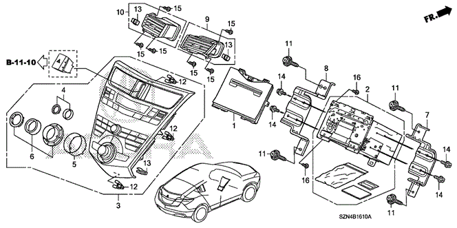ZDX AUDIO UNIT - CENTER MODULE