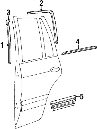 Sportage EXTERIOR TRIM - REAR DOOR