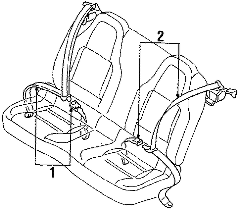 SVX REAR SEAT BELTS
