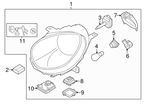 Cooper HEADLAMP COMPONENTS 3