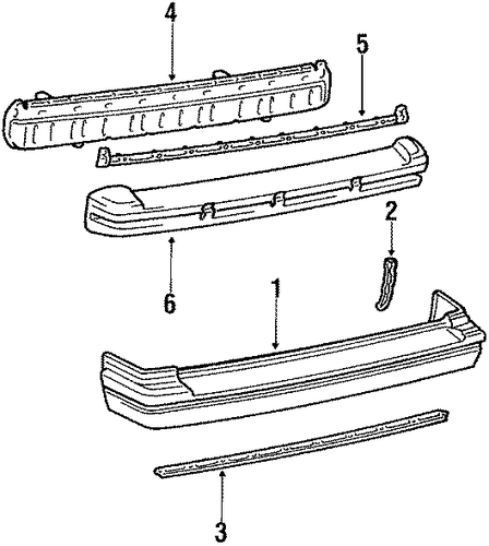 Tercel BUMPER ASSEMBLY - REAR