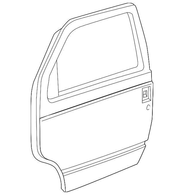 89025434 Деталь DOOR SHELL, LEFT