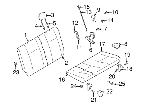 Tracker REAR SEAT COMPONENTS 2