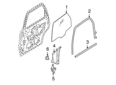Escape GLASS - REAR DOOR