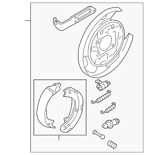 58250-2S000 PARKING BRAKE, LEFT