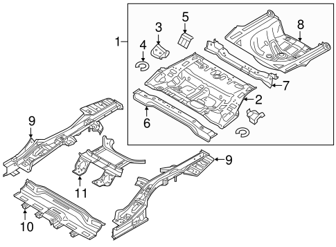 Sonata REAR FLOOR & RAILS