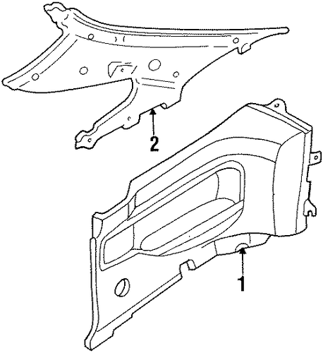 Escort INTERIOR TRIM - QUARTER PANELS