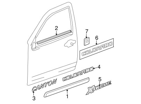 Colorado EXTERIOR TRIM - FRONT DOOR